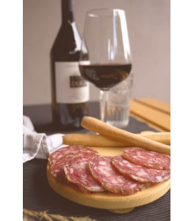Small platter of Salame Friulano "La GLACERE" obtained from the best cuts of pork